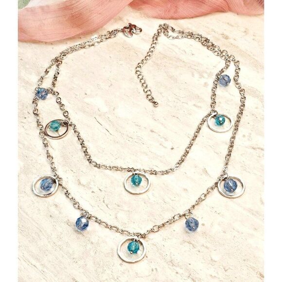 Lia Sophia Layered Glass Beaded Necklace - Picture 2 of 9